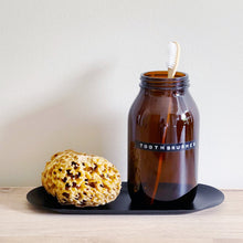 Load image into Gallery viewer, Refillable Tall Amber Glass Jar With Optional Stamped Personalised Label
