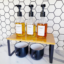 Load image into Gallery viewer, Clear Glass Syrup Dispenser Bottle With White Personalised Label And Plastic Pump
