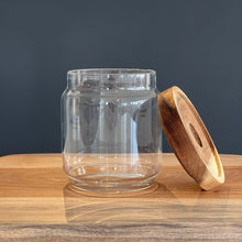 Load image into Gallery viewer, Glass Kitchen Pantry Storage Jar With Airtight Acacia Wood Lid
