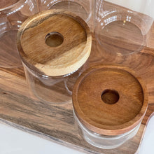 Load image into Gallery viewer, Glass Kitchen Pantry Storage Jar With Airtight Acacia Wood Lid

