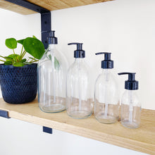 Load image into Gallery viewer, Clear Glass Dispenser Bottle With Plastic Pump
