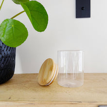 Load image into Gallery viewer, Glass Herb / Spice Jar With Airtight Natural Bamboo Lid
