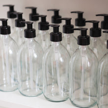 Load image into Gallery viewer, Clear Glass Dispenser Bottle With Plastic Pump
