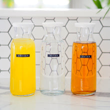 Load image into Gallery viewer, Glass Carafe With Personalised Stamped Label
