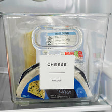 Load image into Gallery viewer, Fridge Storage Container With White Personalised Waterproof Label
