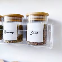 Load image into Gallery viewer, 5cm x 5cm Square White Script Font Waterproof Custom Labels
